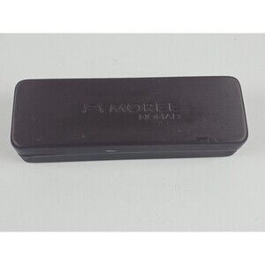 Morel Nomad Hard Black Eyeglass Case Clamshell Orange Interior